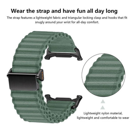 Marine Loop Nylon Watch Band with 3D Curved Film, For Samsung Galaxy Watch Ultra 2025, For Samsung Galaxy Watch Ultra 47mm - DealBuddy