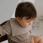 Apricot Striped Square Collar