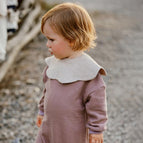 Apricot Striped Flower Shape