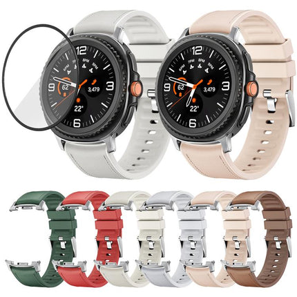Silicone Leather Skin Watch Band with 3D Curved Film