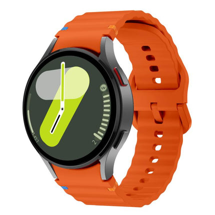 Wave Stitching Silicone Watch Band with 3D Curved Film