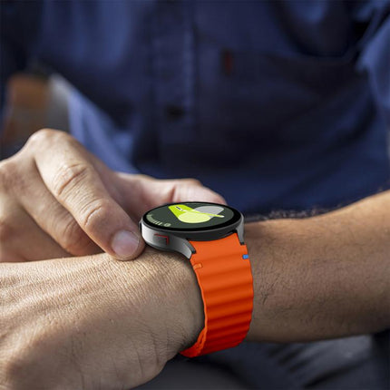 Wave Stitching Silicone Watch Band with 3D Curved Film