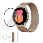 Milanese Magnetic Stainless Steel Watch Band with 3D Curved Film, For Samsung Galaxy Watch4 Classic 46mm, For Samsung Galaxy Watch4 Classic 42mm, For Samsung Galaxy Watch5 Active 40mm, For Samsung Galaxy Watch5 Active 44mm                              ... - DealBuddy