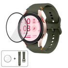 Plain Stitching Silicone Watch Band with 3D Curved Film, For Samsung Galaxy Watch FE 40mm, For Samsung Galaxy Watch7 44mm, For Samsung Galaxy Watch7 40mm, For Samsung Galaxy Watch6 Classic 47mm - DealBuddy