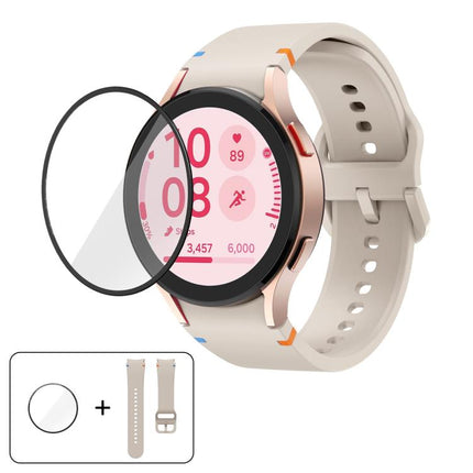 Plain Stitching Silicone Watch Band with 3D Curved Film, For Samsung Galaxy Watch6 44mm, For Samsung Galaxy Watch6 40mm, For Samsung Galaxy Watch6 Classic 43mm, For Samsung Galaxy Watch5 44mm - DealBuddy