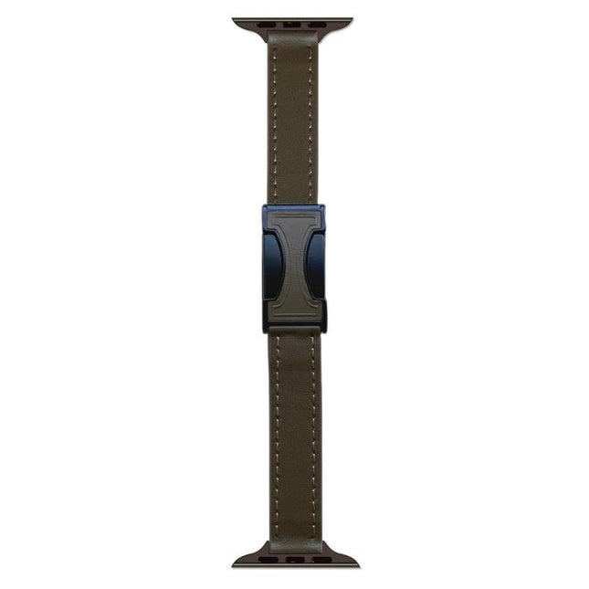 Magnetic Buckle 14mm Plain Genuine Leather Watch Band