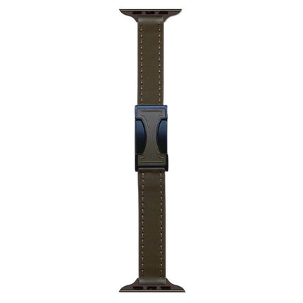 Magnetic Buckle 14mm Plain Genuine Leather Watch Band