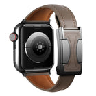 Magnetic Buckle Small Waist Plain Genuine Leather Watch Band, For Apple Watch 46mm / 49mm / 45mm / 44mm, For Apple Watch 42mm / 41mm / 40mm / 38mm - DealBuddy