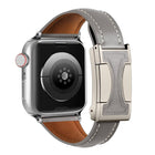 Magnetic Buckle Small Waist Plain Genuine Leather Watch Band