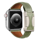 Magnetic Buckle Small Waist Plain Genuine Leather Watch Band