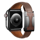 Magnetic Buckle Small Waist Plain Genuine Leather Watch Band