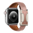 Magnetic Buckle Small Waist Plain Genuine Leather Watch Band