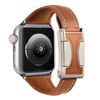 Magnetic Buckle Small Waist Plain Genuine Leather Watch Band