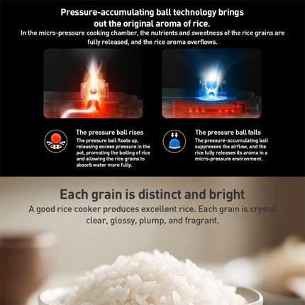 Original Xiaomi Mijia Smart Induction Heating Rice Cooker Micro-pressure version, CN Plug, 3L, 4L - DealBuddy