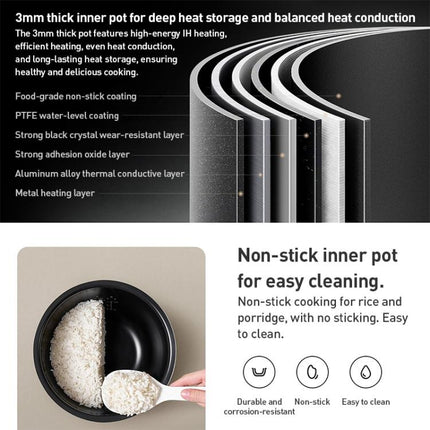 Original Xiaomi Mijia Smart Induction Heating Rice Cooker Micro-pressure version, CN Plug, 3L, 4L - DealBuddy