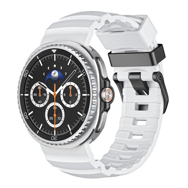Wild Path Black Buckle Silicone Watch Band, For Samsung Galaxy Watch8 / Watch8 Classic - DealBuddy