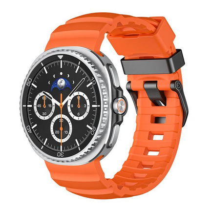 Wild Path Black Buckle Silicone Watch Band, For Samsung Galaxy Watch8 / Watch8 Classic - DealBuddy