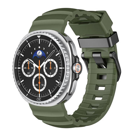 Wild Path Black Buckle Silicone Watch Band, For Samsung Galaxy Watch8 / Watch8 Classic - DealBuddy