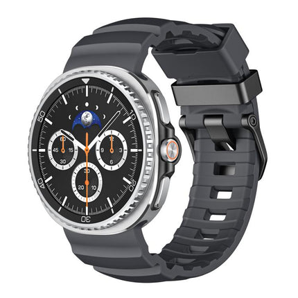 Wild Path Black Buckle Silicone Watch Band, For Samsung Galaxy Watch8 / Watch8 Classic - DealBuddy