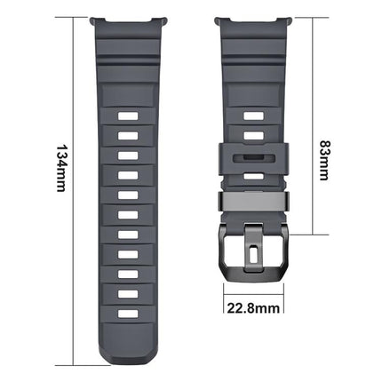 Wild Path Black Buckle Silicone Watch Band, For Samsung Galaxy Watch8 / Watch8 Classic - DealBuddy