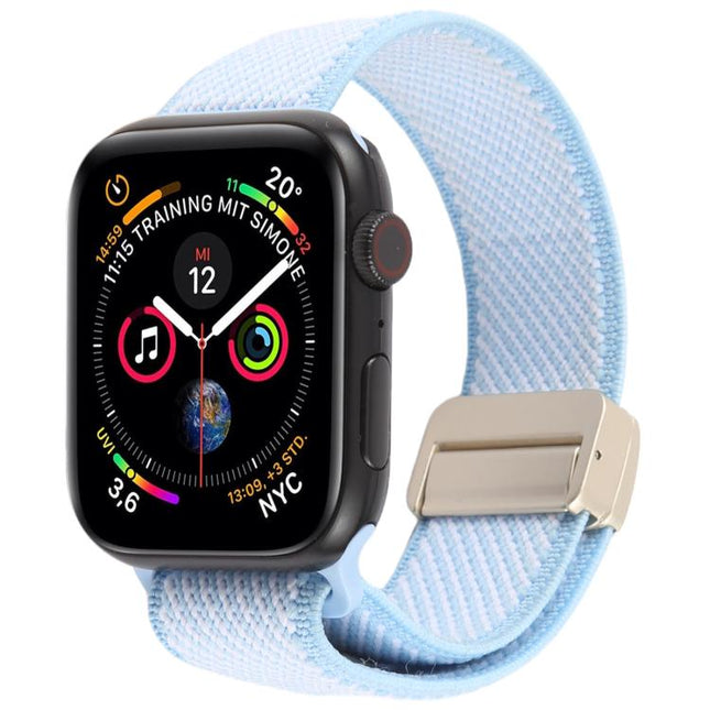 Twill Two Color Elastic Nylon Magnetic Buckle Watch Band