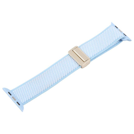 Twill Two Color Elastic Nylon Magnetic Buckle Watch Band, For Apple Watch 46mm / 49mm / 45mm / 44mm, For Apple Watch 42mm / 41mm / 40mm / 38mm - DealBuddy