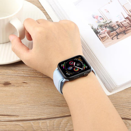 Twill Two Color Elastic Nylon Magnetic Buckle Watch Band, For Apple Watch 46mm / 49mm / 45mm / 44mm, For Apple Watch 42mm / 41mm / 40mm / 38mm - DealBuddy