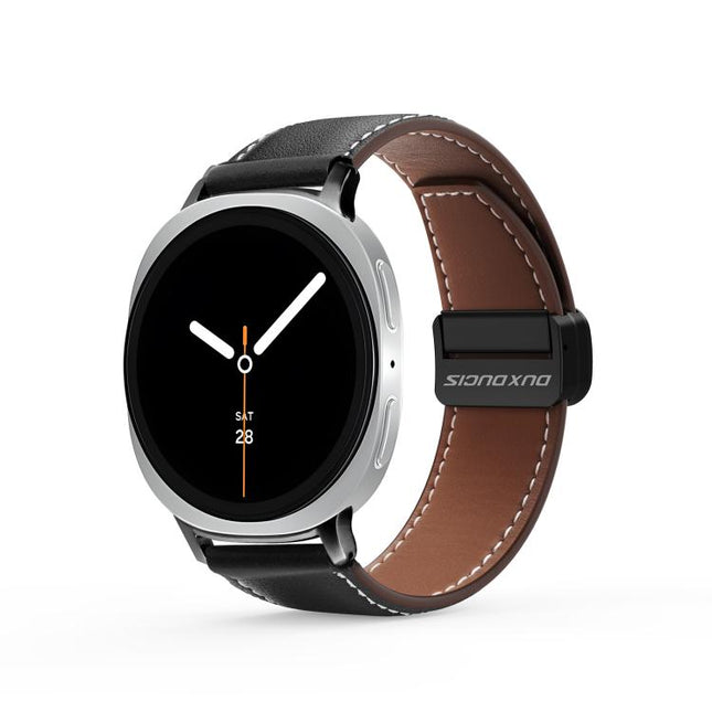 DUX DUCIS YA Series Magnetic Buckle Genuine Leather Watch Band