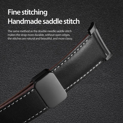 DUX DUCIS YA Series Magnetic Buckle Genuine Leather Watch Band, For Samsung Galaxy Watch8 / Watch8 Classic - DealBuddy