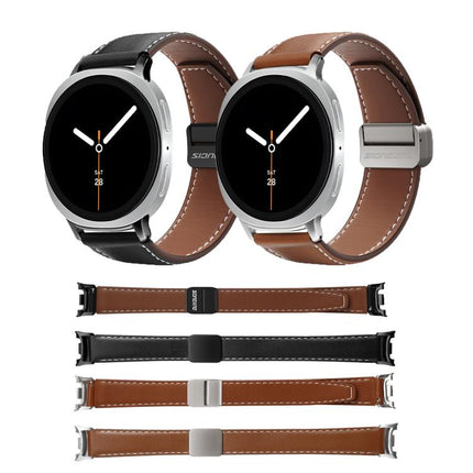 DUX DUCIS YA Series Magnetic Buckle Genuine Leather Watch Band, For Samsung Galaxy Watch8 / Watch8 Classic - DealBuddy