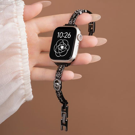 xDfind Thin Bracelet Diamond Metal Stainless Steel Watch Band, For Apple Watch 42 / 44 / 45 / 46 / 49mm, For Apple Watch 38 / 40 / 41 / S10 42mm - DealBuddy