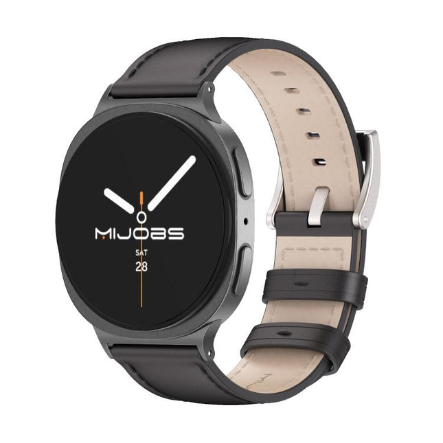 MIJOBS Genuine Leather Cowhide Watch Band