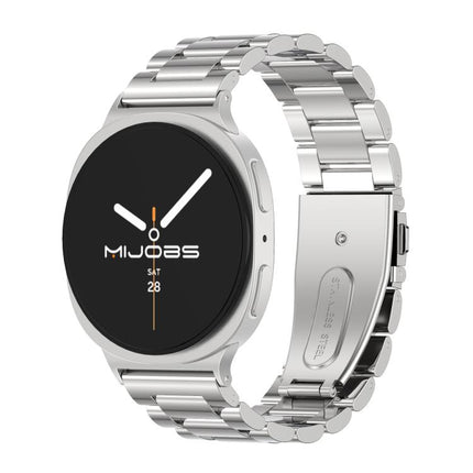 MIJOBS Three Beads Stainless Steel Watch Band, For Samsung Galaxy Watch8 / Watch8 Classic - DealBuddy