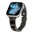 Leopard Print Bracelet Alloy Watch Band, For Apple Watch 46mm / 49mm / 45mm / 44mm, For Apple Watch 42mm / 41mm / 40mm / 38mm - DealBuddy