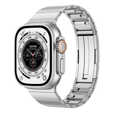 Single Bead Quick Release Stainless Steel Watch Band, For Apple Watch 46mm / 49mm / 45mm / 44mm, For Apple Watch 42mm / 41mm / 40mm / 38mm - DealBuddy