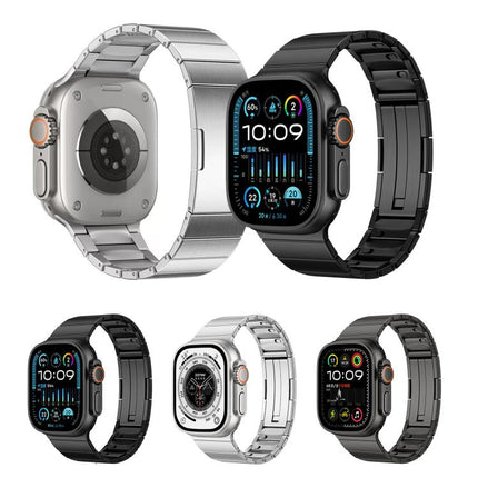 Single Bead Quick Release Stainless Steel Watch Band, For Apple Watch 46mm / 49mm / 45mm / 44mm, For Apple Watch 42mm / 41mm / 40mm / 38mm - DealBuddy