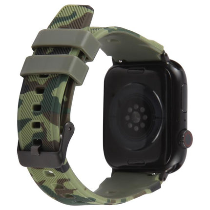 xDfind Black Connector Camouflage Print Silicone Watch Band