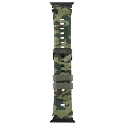 xDfind Black Connector Camouflage Print Silicone Watch Band