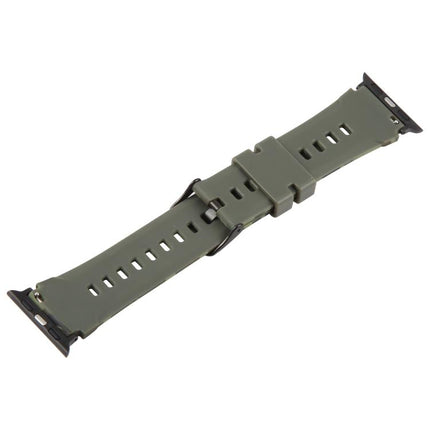 xDfind Black Connector Camouflage Print Silicone Watch Band, For Apple Watch 42 / 44 / 45 / 46 / 49mm, For Apple Watch 38 / 40 / 41 / S10 42mm