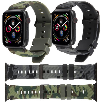 xDfind Black Connector Camouflage Print Silicone Watch Band