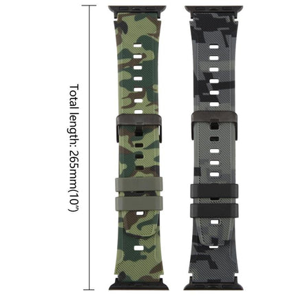xDfind Black Connector Camouflage Print Silicone Watch Band