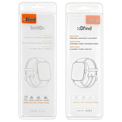 xDfind Black Connector Camouflage Print Silicone Watch Band