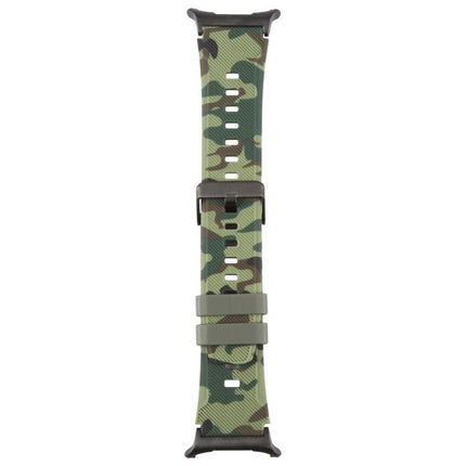 xDfind Black Connector Camouflage Print Silicone Watch Band, For Galaxy Watch Ultra2 2026 / 2025 / 1 2024, For Galaxy Watch9 / 8 / 8 Classic