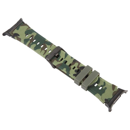 xDfind Black Connector Camouflage Print Silicone Watch Band, For Galaxy Watch Ultra2 2026 / 2025 / 1 2024, For Galaxy Watch9 / 8 / 8 Classic