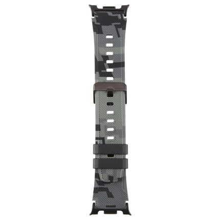 xDfind Black Connector Camouflage Print Silicone Watch Band, For Galaxy Watch Ultra2 2026 / 2025 / 1 2024, For Galaxy Watch9 / 8 / 8 Classic