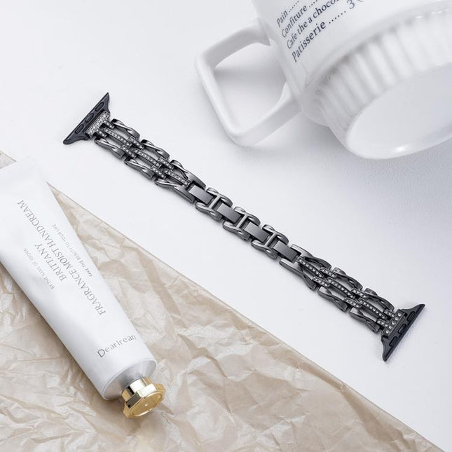 xDfind Flowing Swirls Diamond Metal Watch Band - DealBuddy