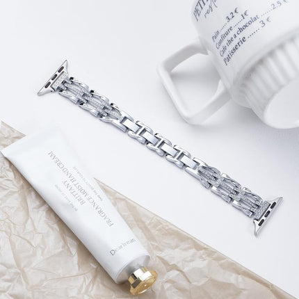 xDfind Flowing Swirls Diamond Metal Watch Band