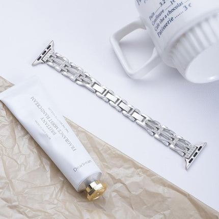 xDfind Flowing Swirls Diamond Metal Watch Band