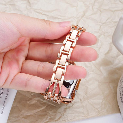 xDfind Flowing Swirls Diamond Metal Watch Band