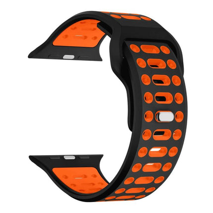 xDfind Two Color Silicone Sport Breathable Watch Band, For Apple Watch 46mm / 49mm / 45mm / 44mm - DealBuddy